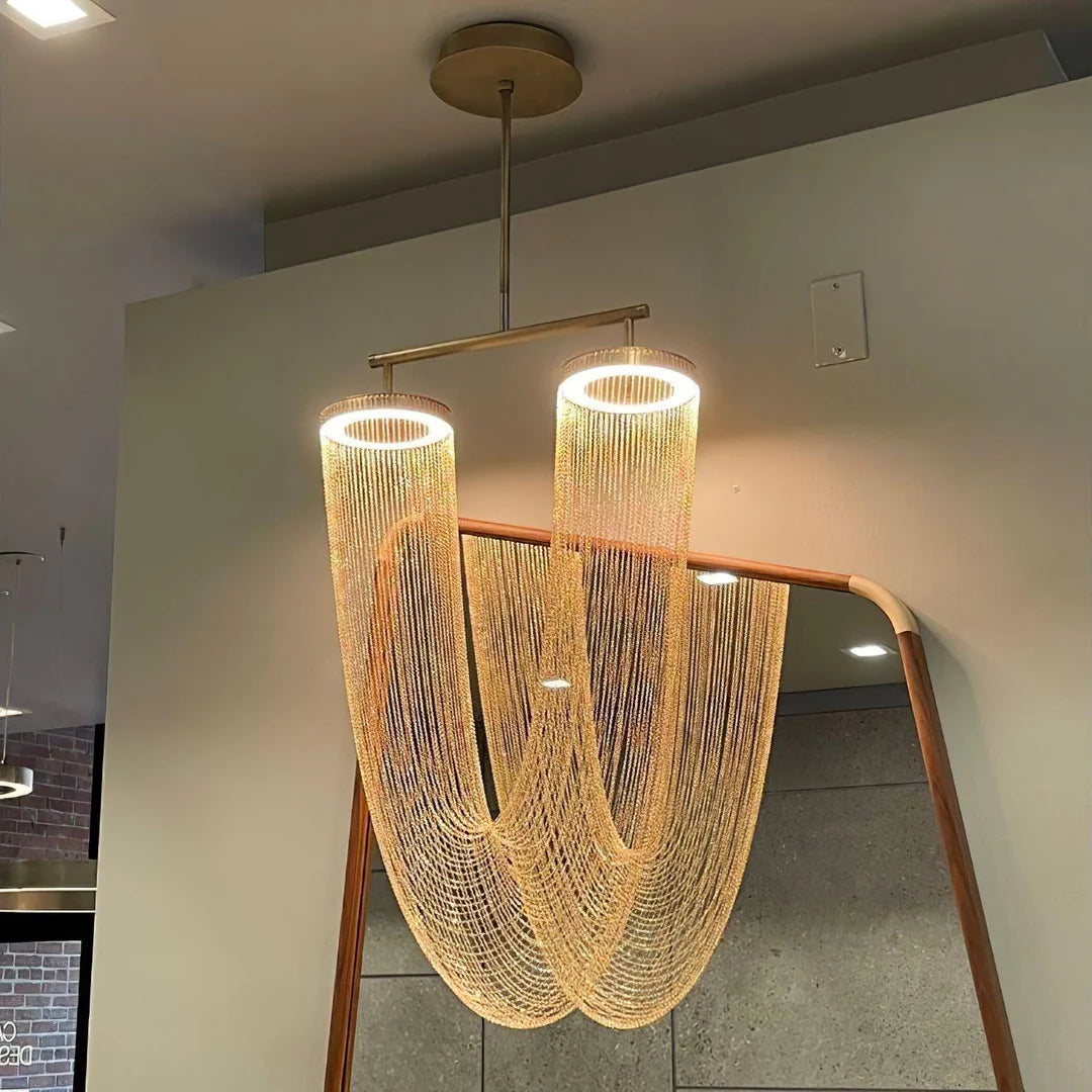 Axis Cascading Chain Drape Chandelier