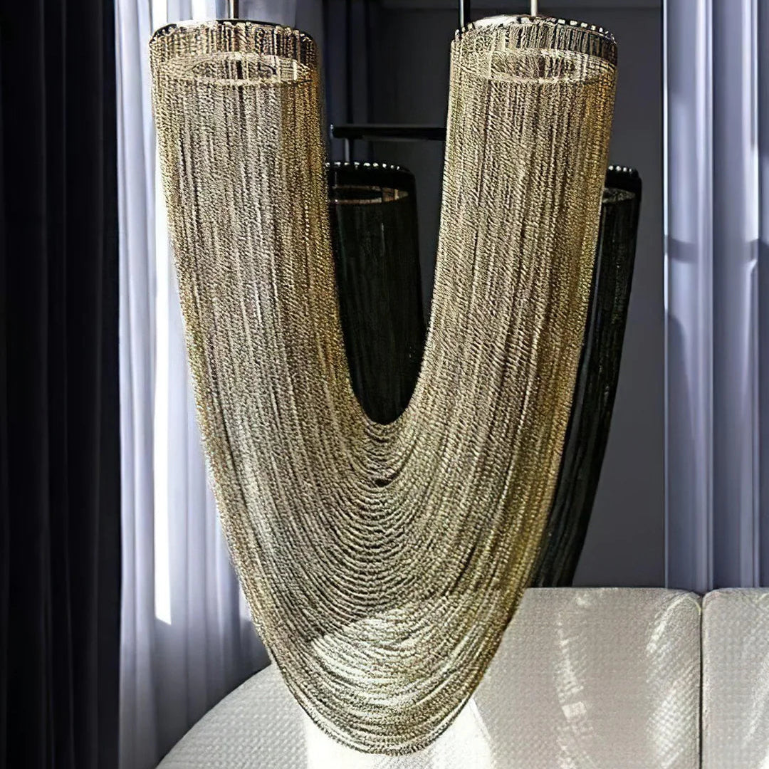Axis Cascading Chain Drape Chandelier