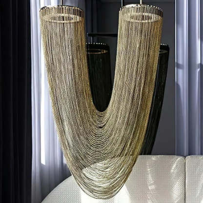 Axis Cascading Chain Drape Chandelier