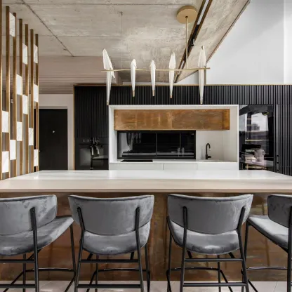Orr Natural Acrílico Metal Oro Lámparas de Araña Dormitorio Salón
