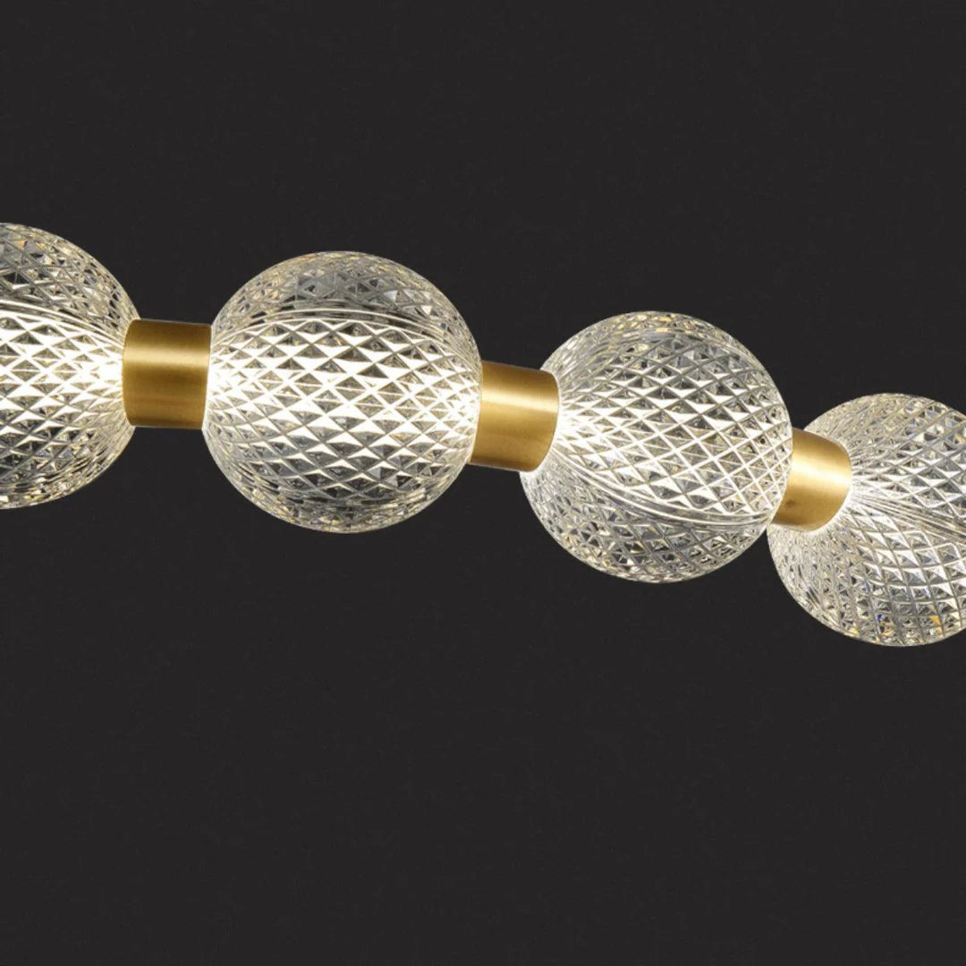 Halo Pearl Glass Ring Chandelier