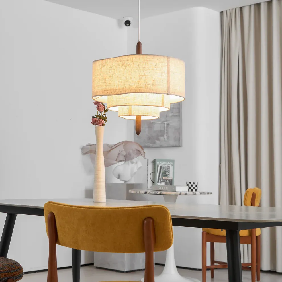 Renée Moderno Guijarro Textil Lámpara Colgante Dormitorio Comedor