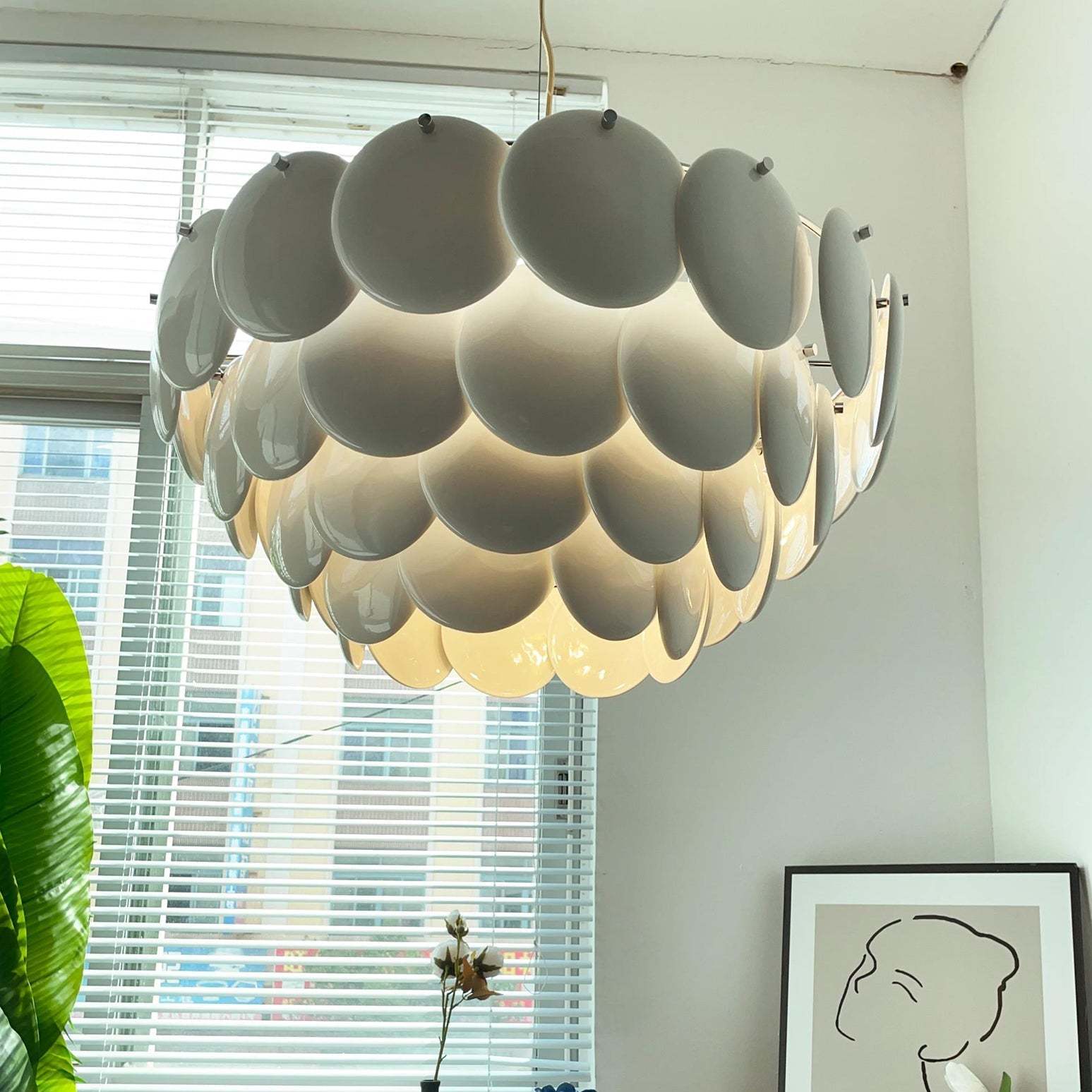Muse Ceramic Metal Chandelier