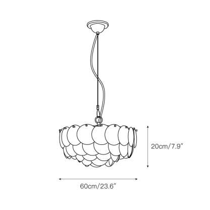 Muse Ceramic Metal Chandelier