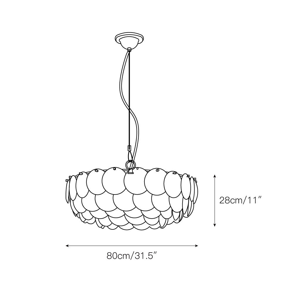 Muse Ceramic Metal Chandelier