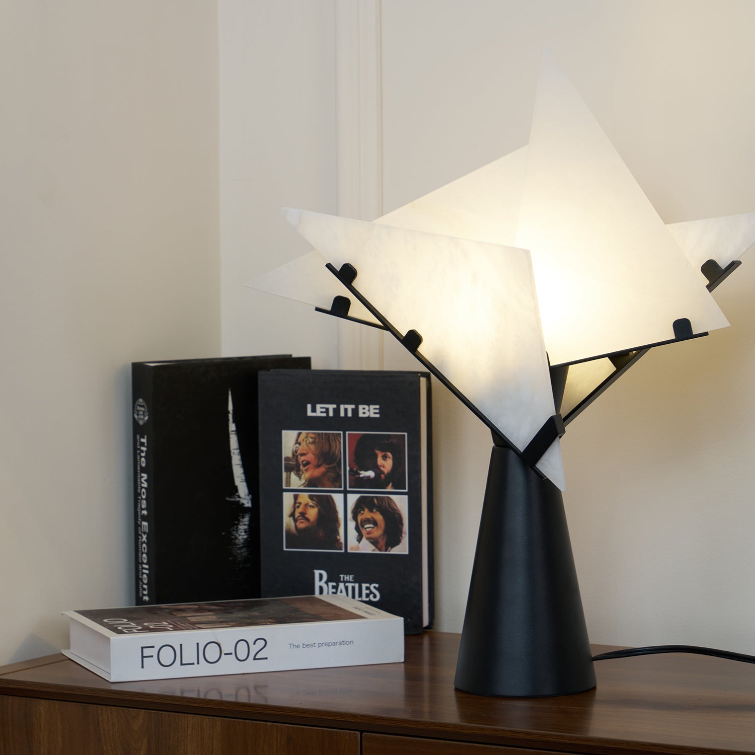 Dune Alabaster Geometric Table Lamp