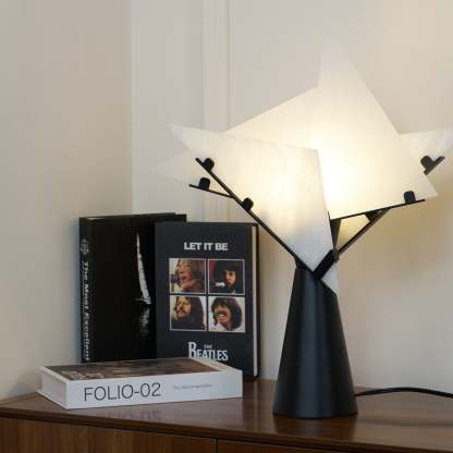 Dune Alabaster Geometric Table Lamp