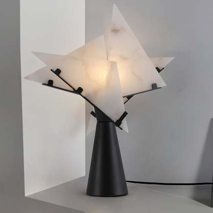 Dune Alabaster Geometric Table Lamp