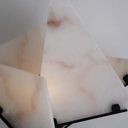 Dune Alabaster Geometric Table Lamp