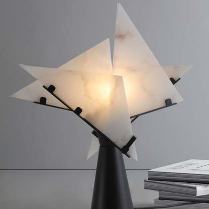 Dune Alabaster Geometric Table Lamp