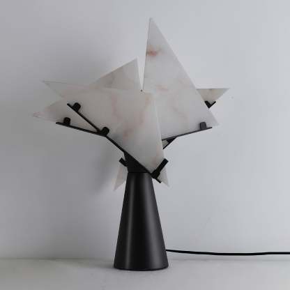 Dune Alabaster Geometric Table Lamp