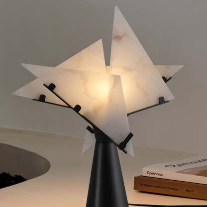 Dune Alabaster Geometric Table Lamp