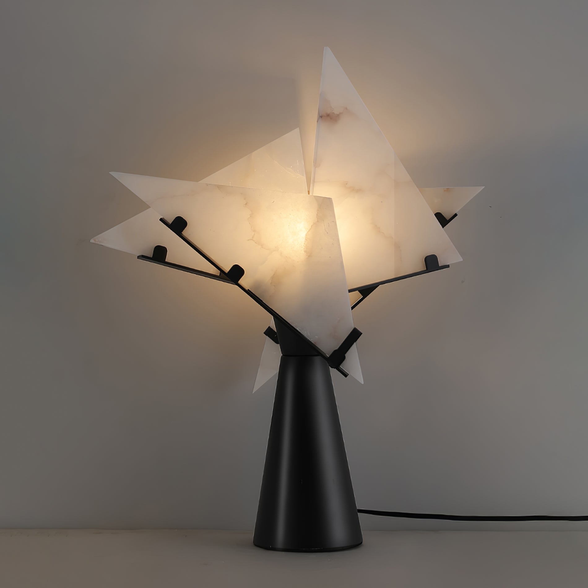 Dune Alabaster Geometric Table Lamp