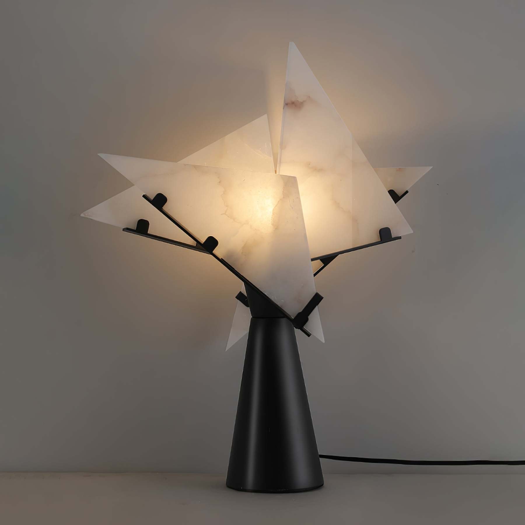 Dune Alabaster Geometric Table Lamp