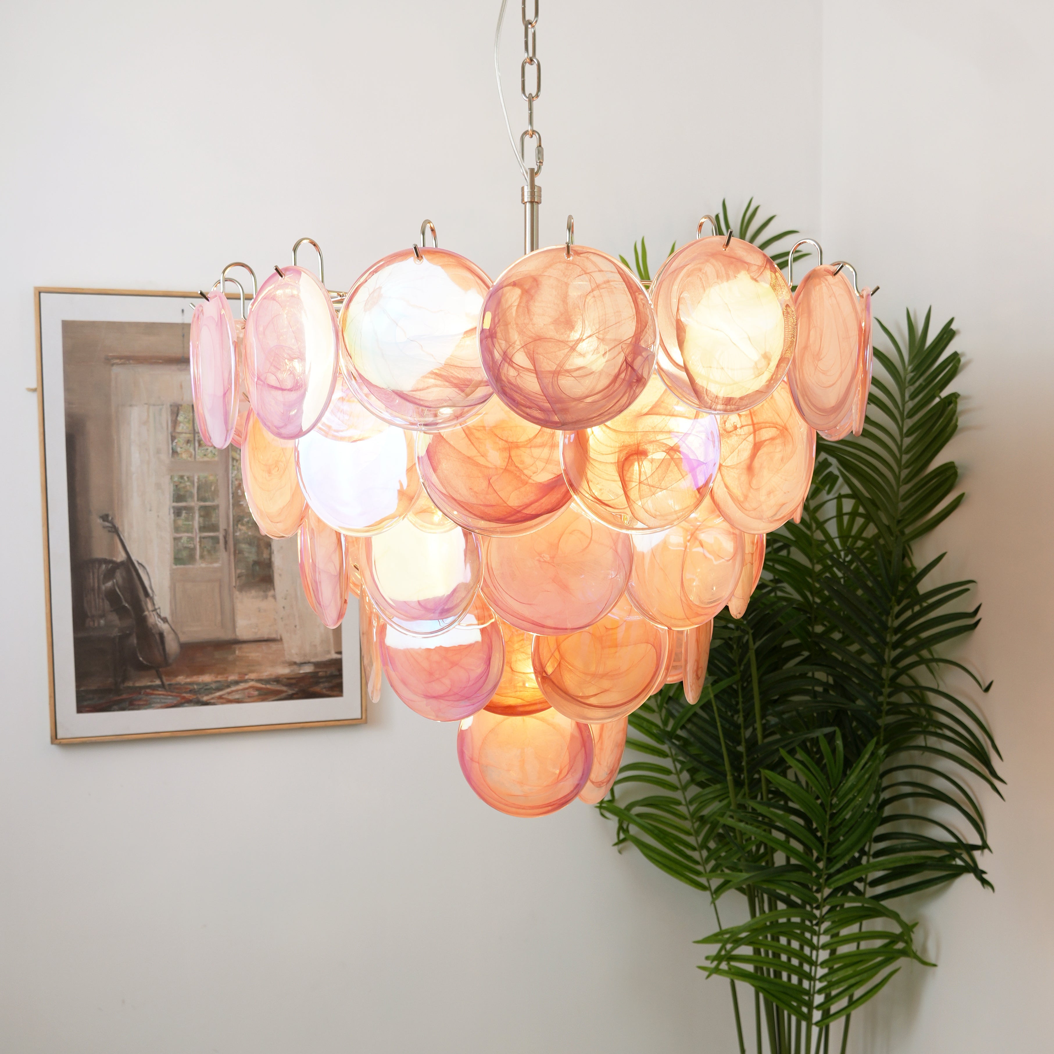 Verona Murano Glass Disc Chandelier