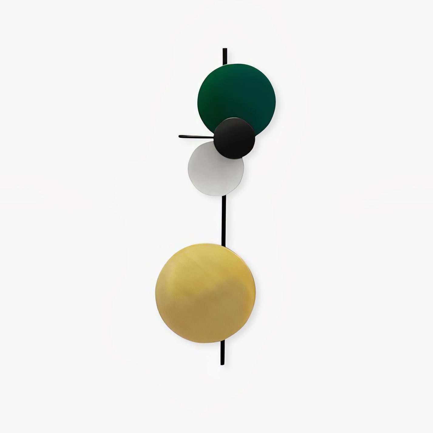 Retro Multicolor Metal Disc Wall Light Black