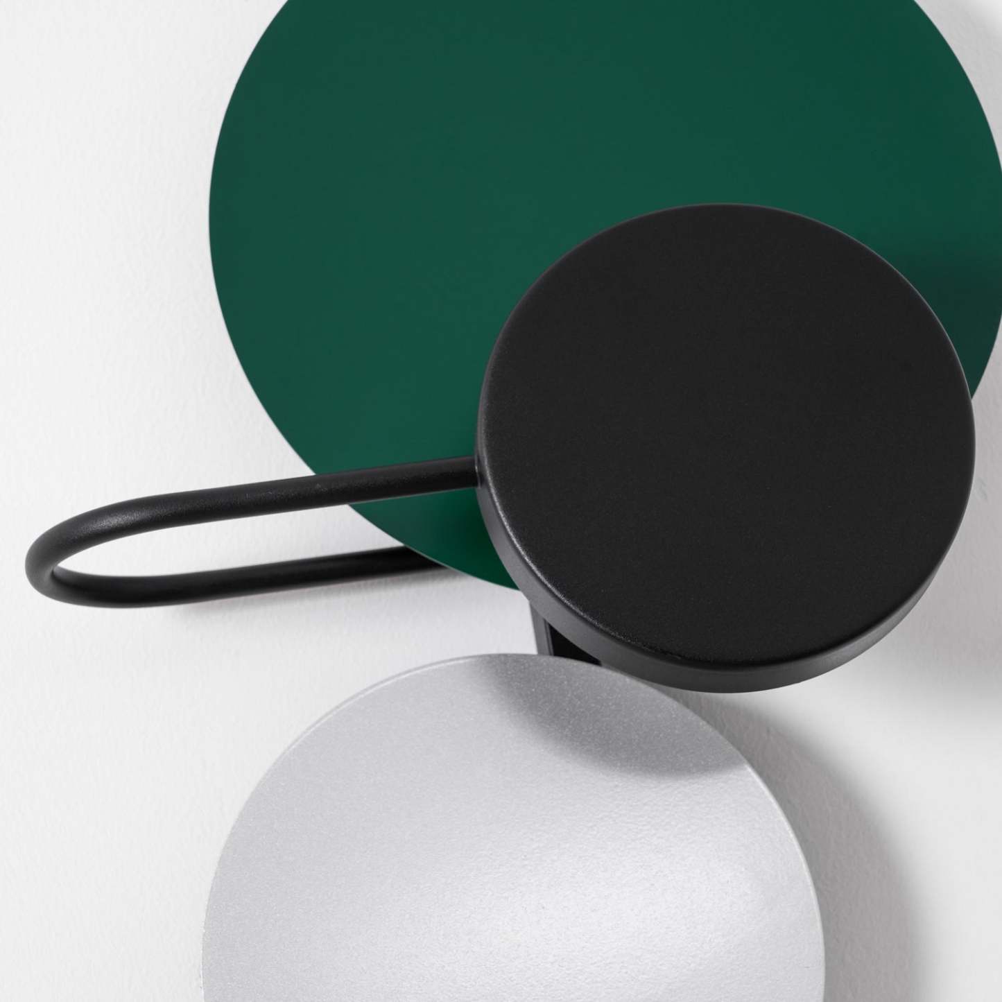 Retro Multicolor Metal Disc Wall Light Black