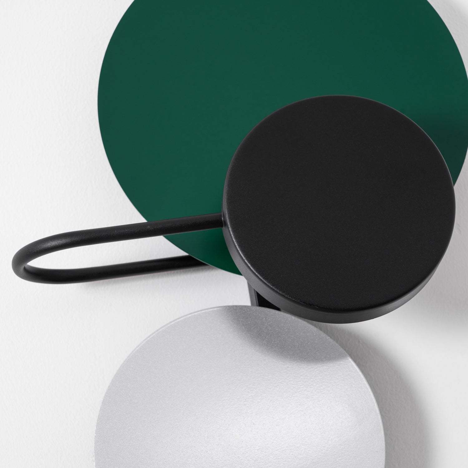 Retro Multicolor Metal Disc Wall Light Black