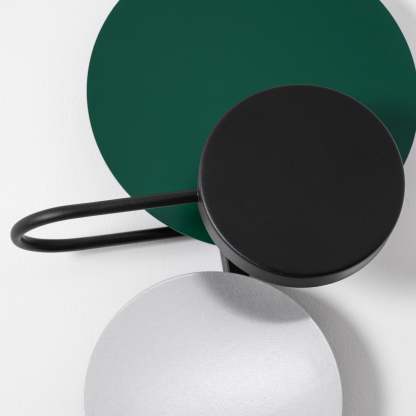 Retro Multicolor Metal Disc Wall Light Black