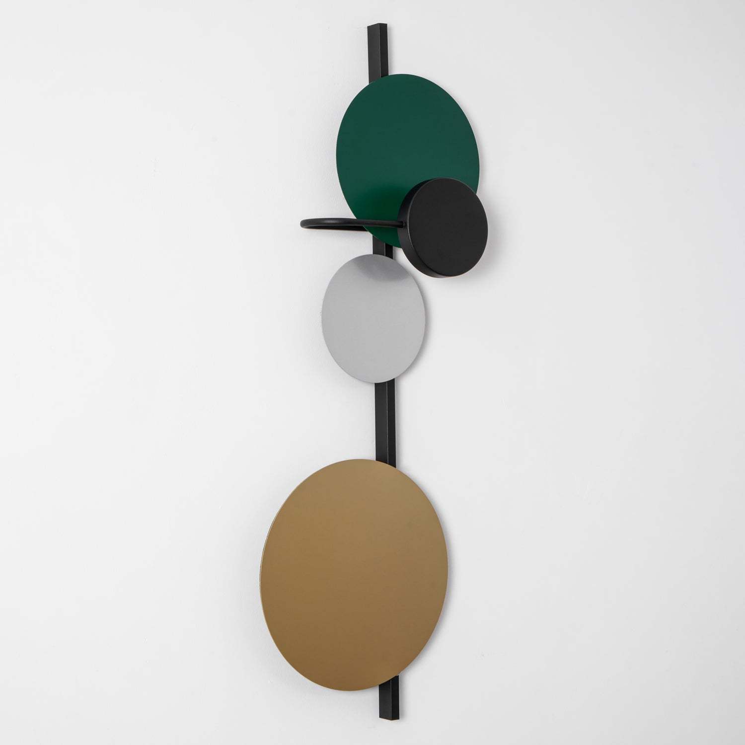 Retro Multicolor Metal Disc Wall Light Black