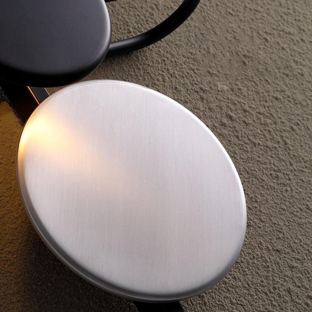 Retro Multicolor Metal Disc Wall Light Black
