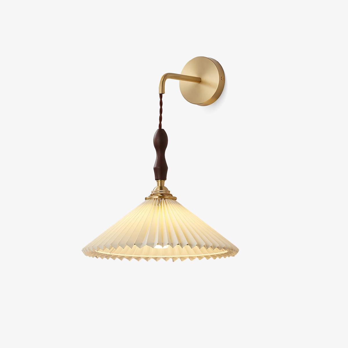 Verona Pleated Wooden Wall Light