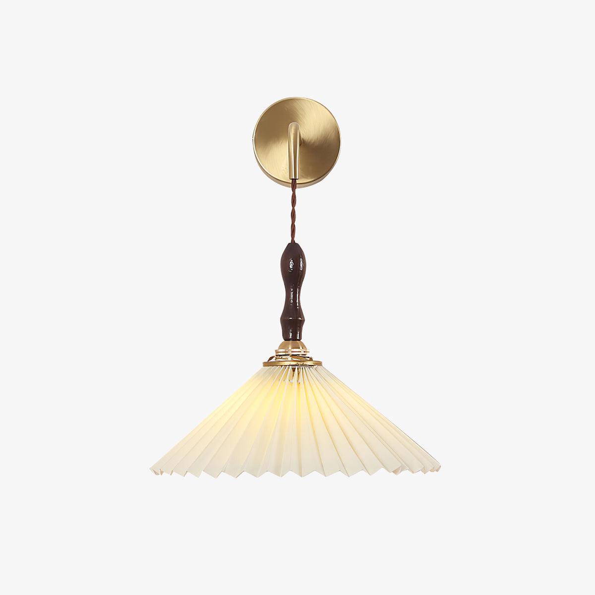 Verona Pleated Wooden Wall Light
