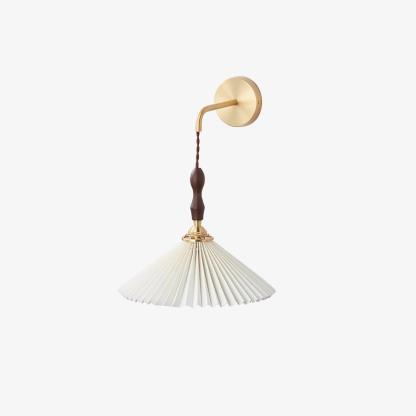 Verona Pleated Wooden Wall Light