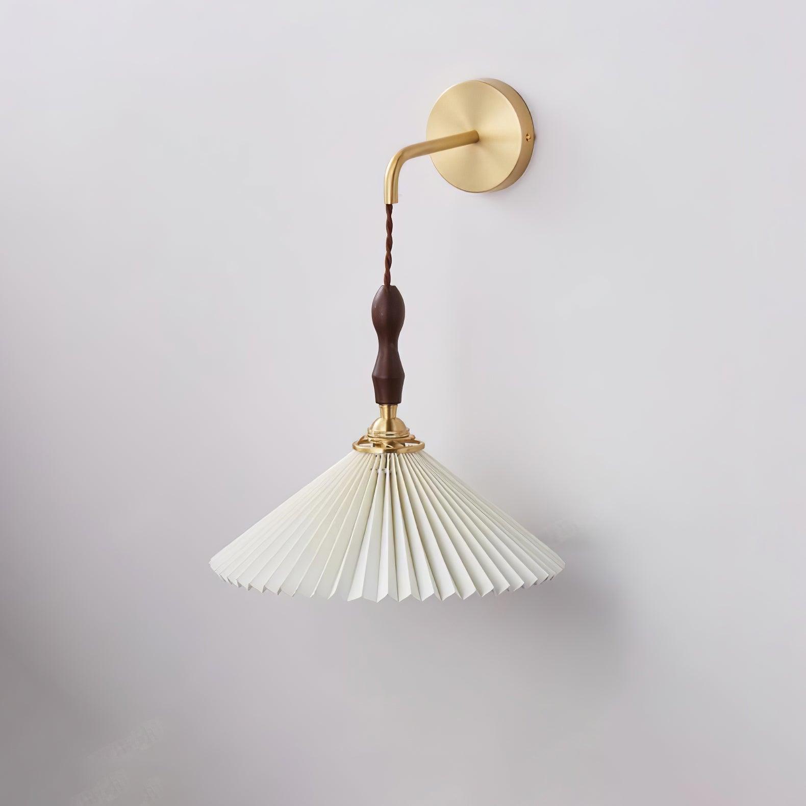 Verona Pleated Wooden Wall Light