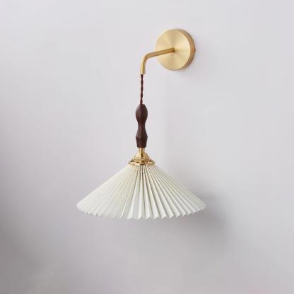Verona Pleated Wooden Wall Light