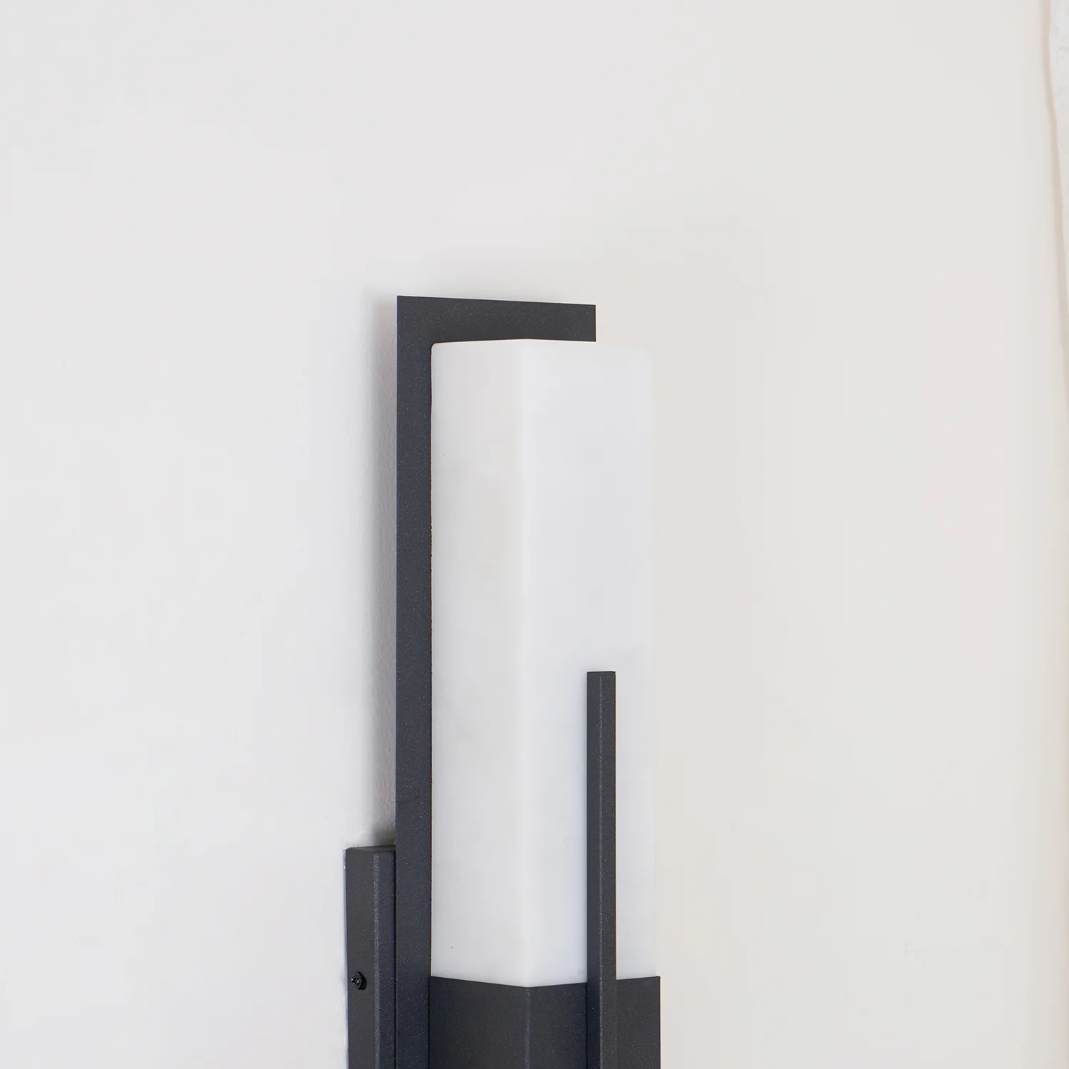 Edge Moderno Acrílico Negro Blanco Lámpara de Pared Impermeable Jardín Parque