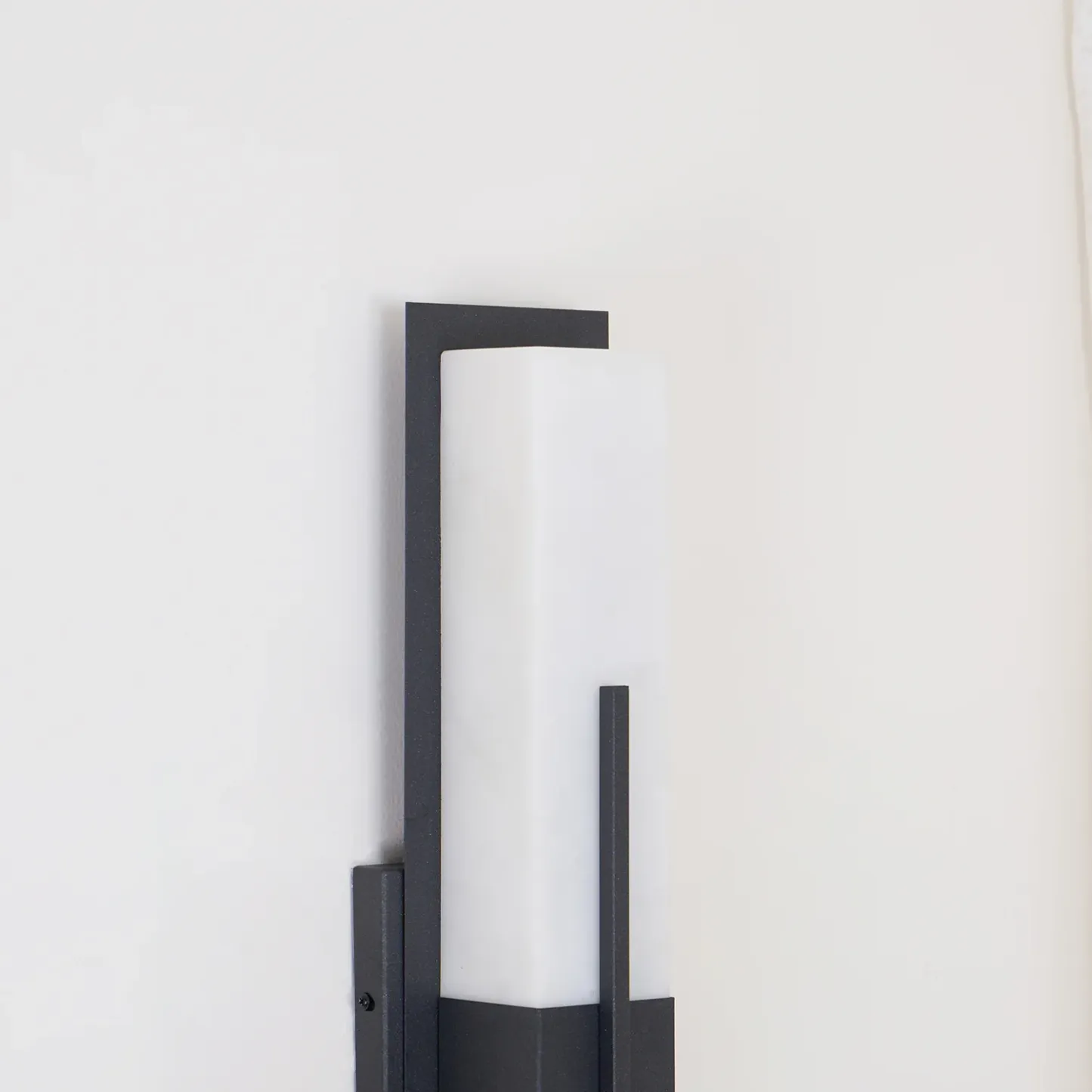 Edge Moderno Acrílico Negro Blanco Lámpara de Pared Impermeable Jardín Parque