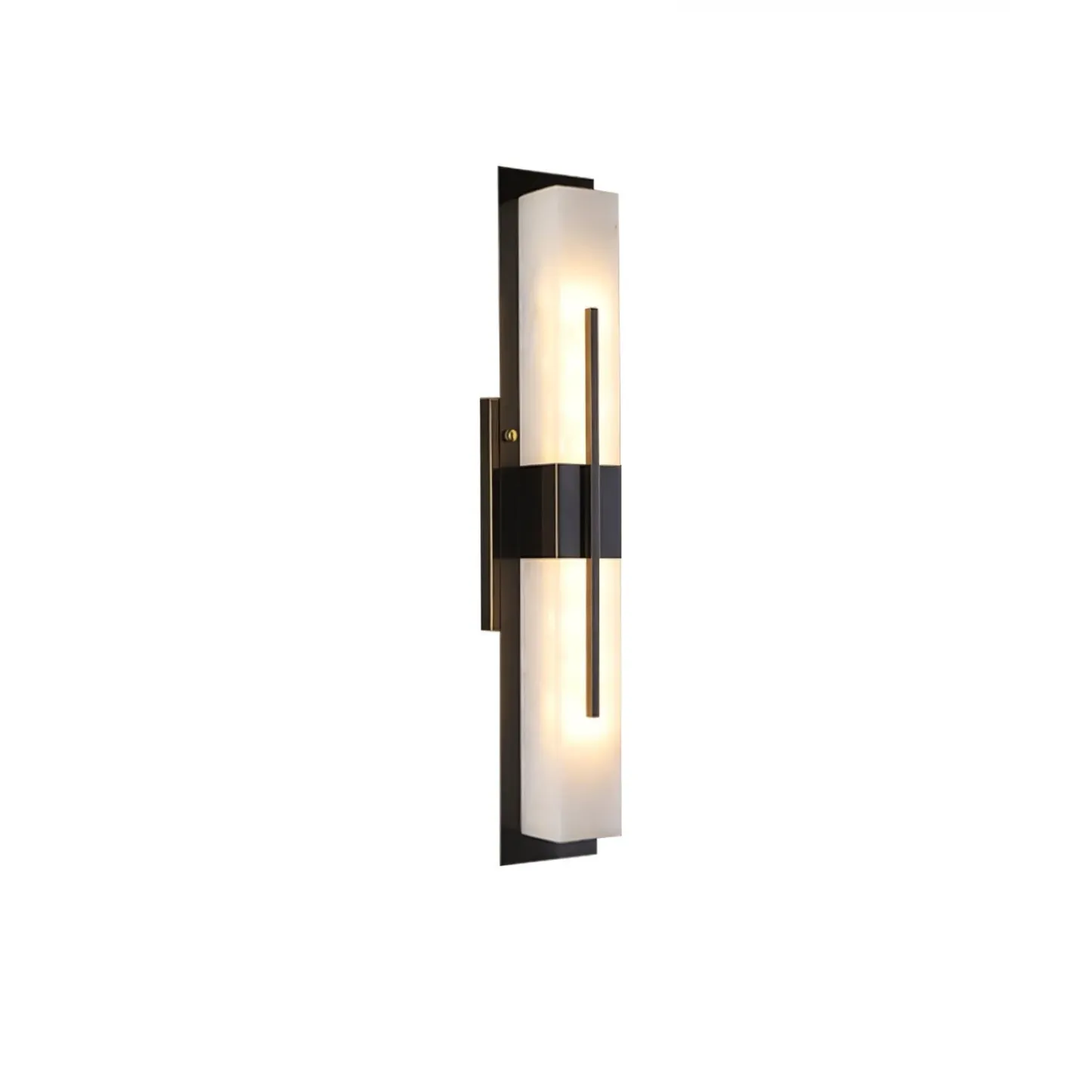 Edge Moderno Acrílico Negro Blanco Lámpara de Pared Impermeable Jardín Parque