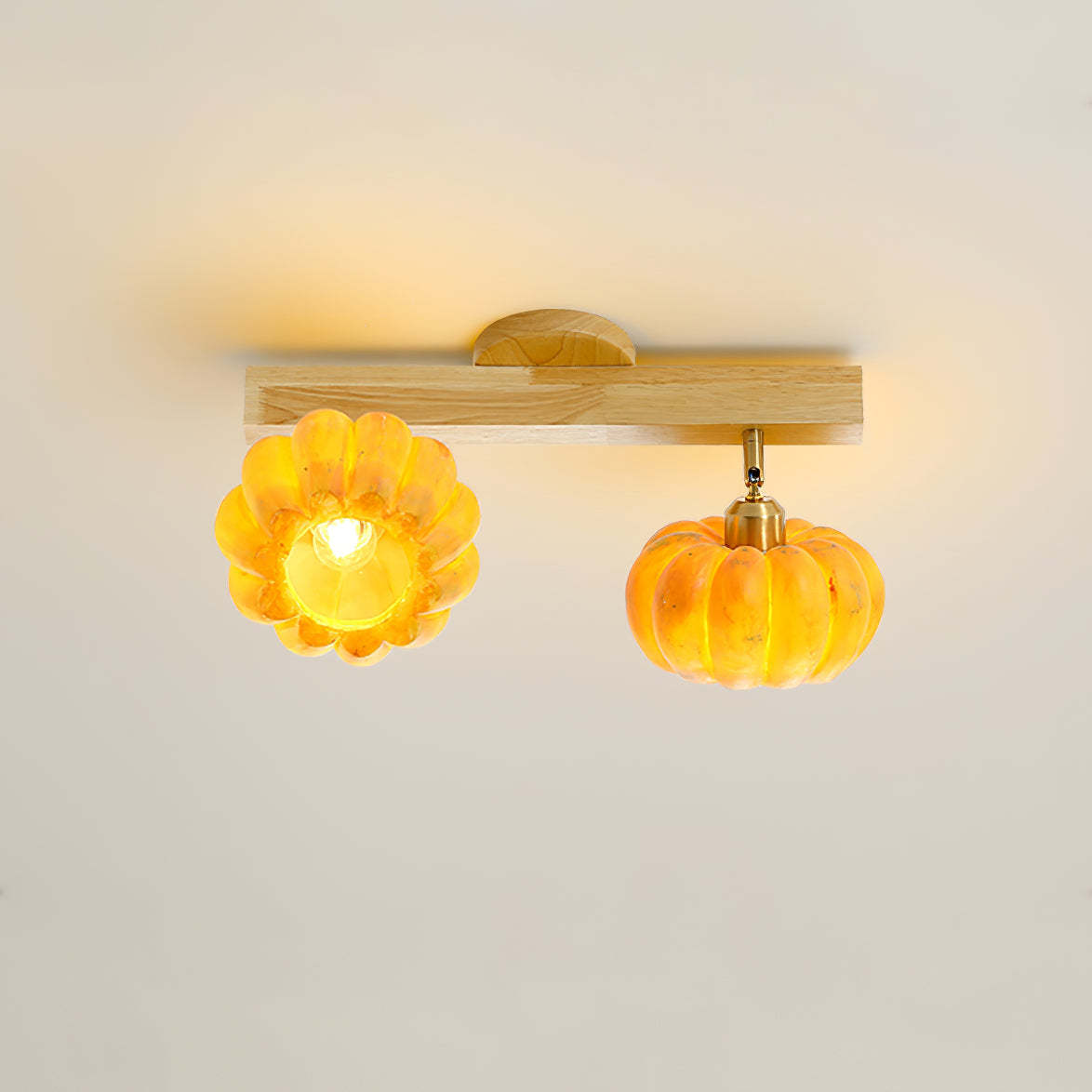 Ozawa Moderno Plafón Lámpara de Techo Madera Resina Dormitorio Pasillo