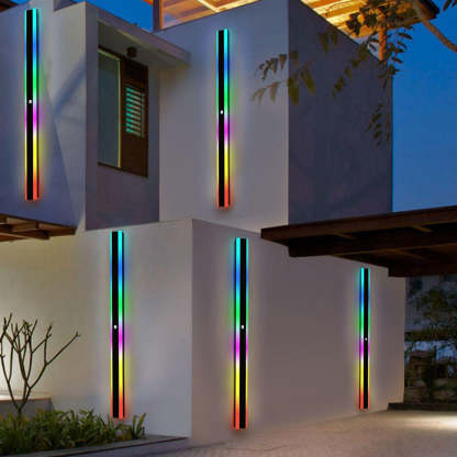 Edge Moderno Lineal Aplique Exterior Metal Acrílico Jardín Pasillo