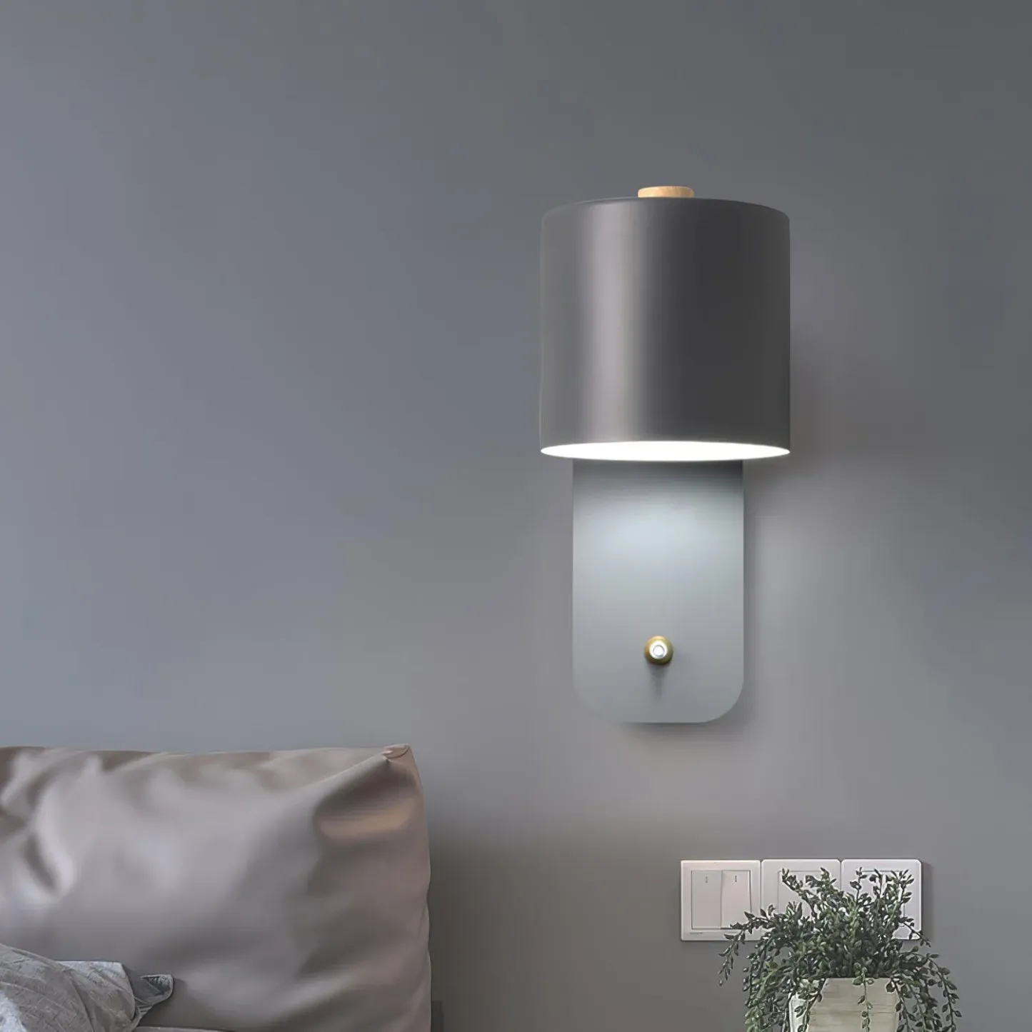 Edge Moderno Minimalismo Metal Lámpara de Pared Dormitorio Salón Pasillo