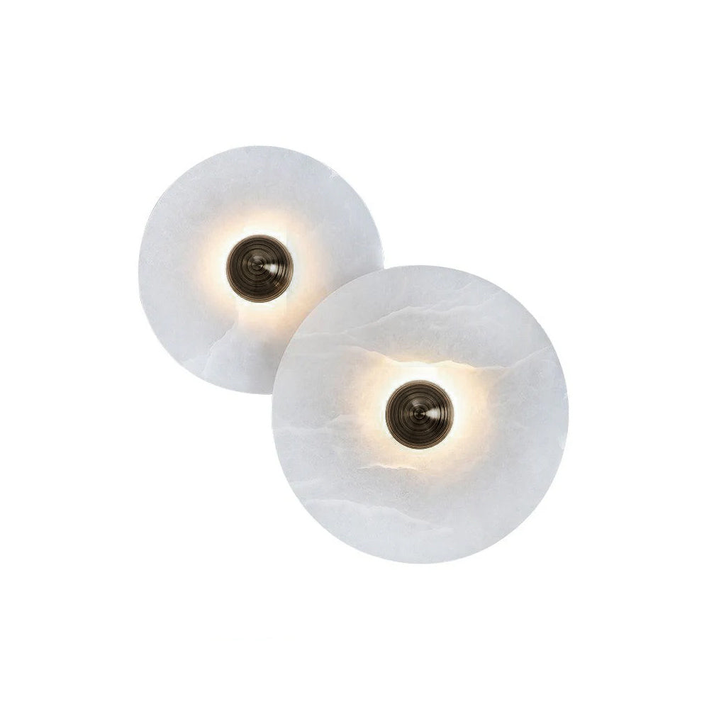 Artelux Round Alabaster Combination Wall Lamp
