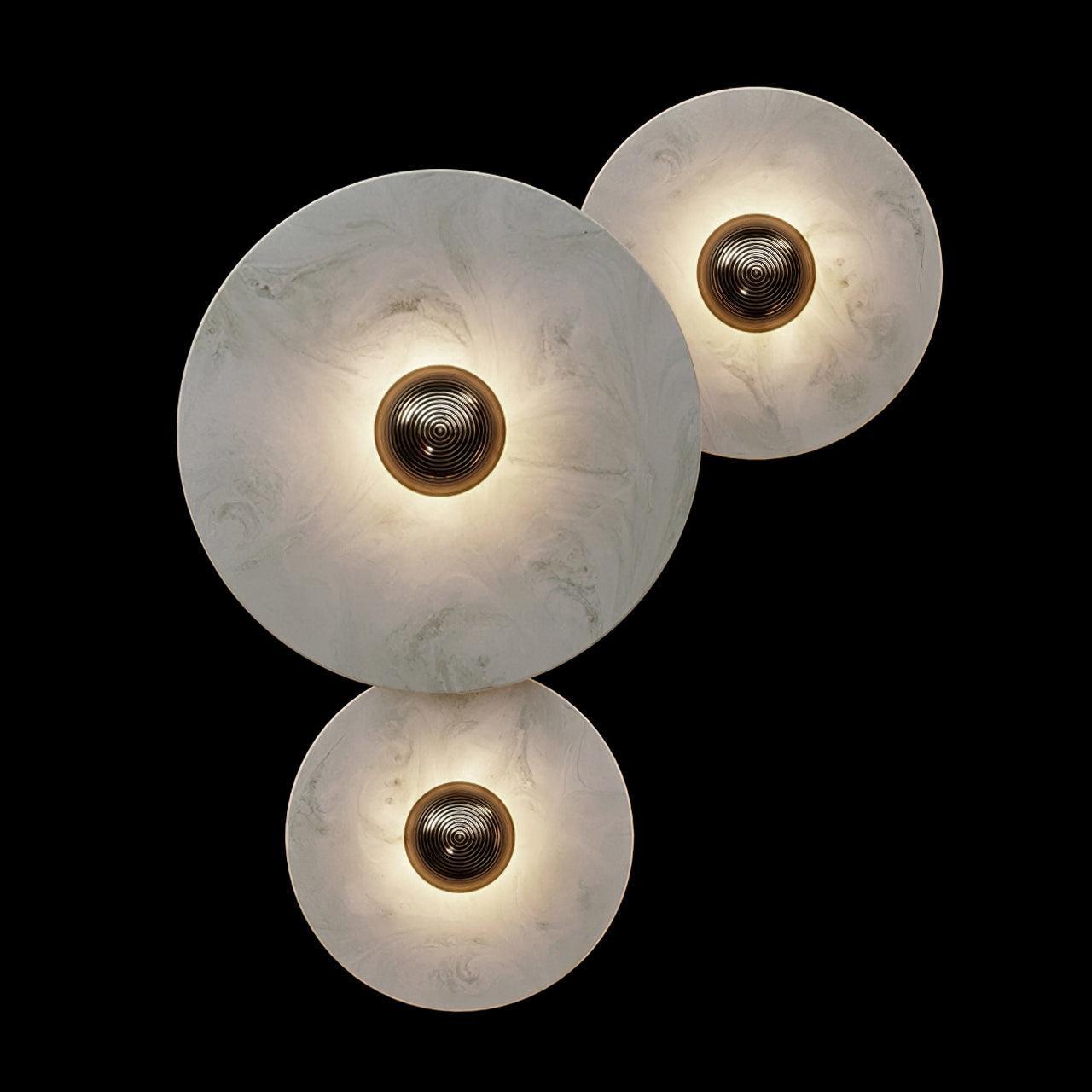 Artelux Round Alabaster Combination Wall Lamp