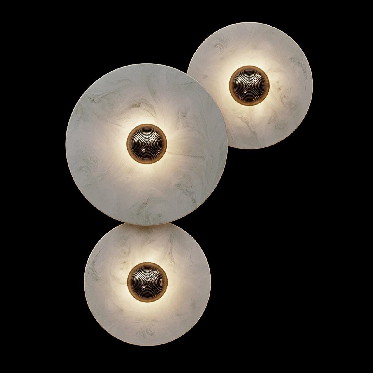 Artelux Round Alabaster Combination Wall Lamp