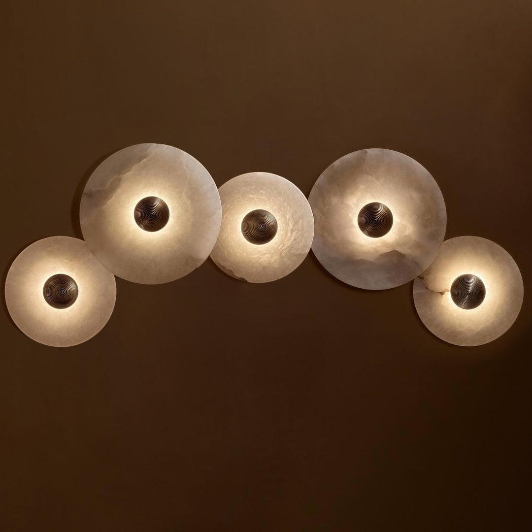 Artelux Round Alabaster Combination Wall Lamp