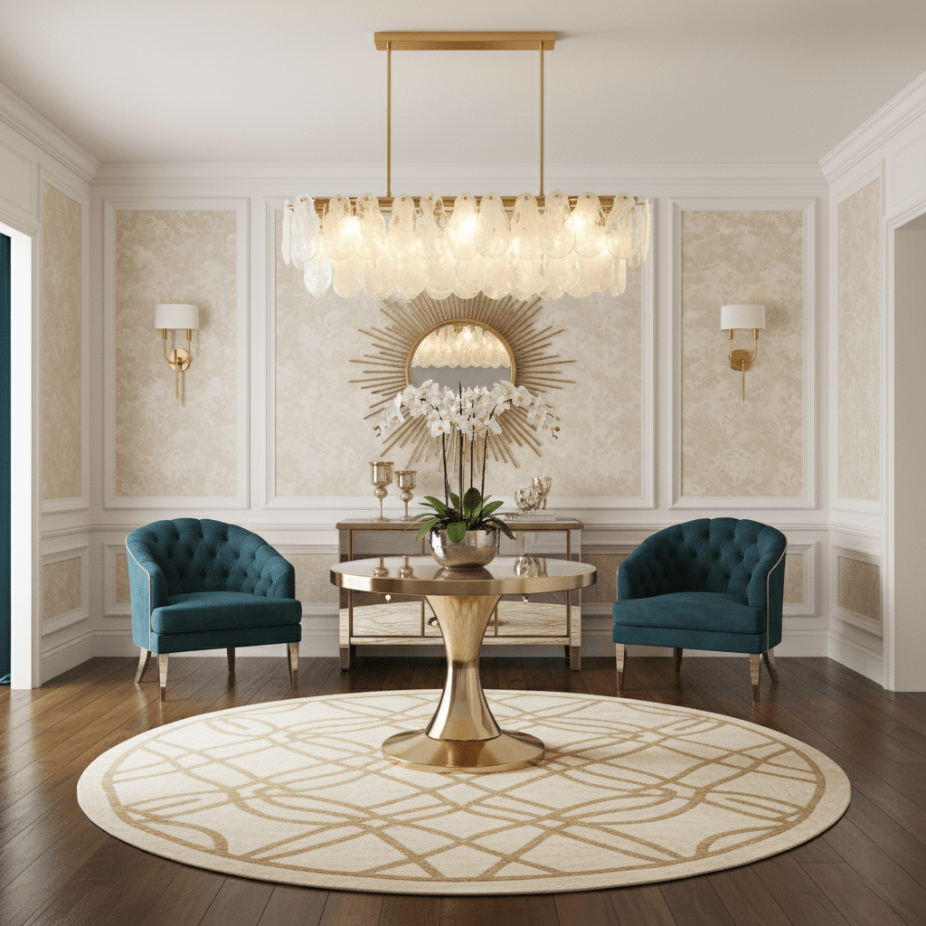 Verona Cloud Glass Tiered Brass Chandelier