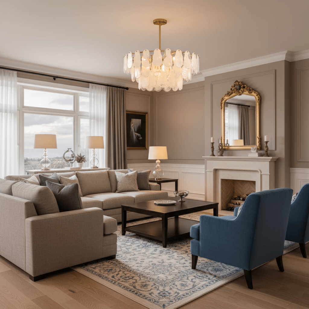 Verona Cloud Glass Tiered Brass Chandelier
