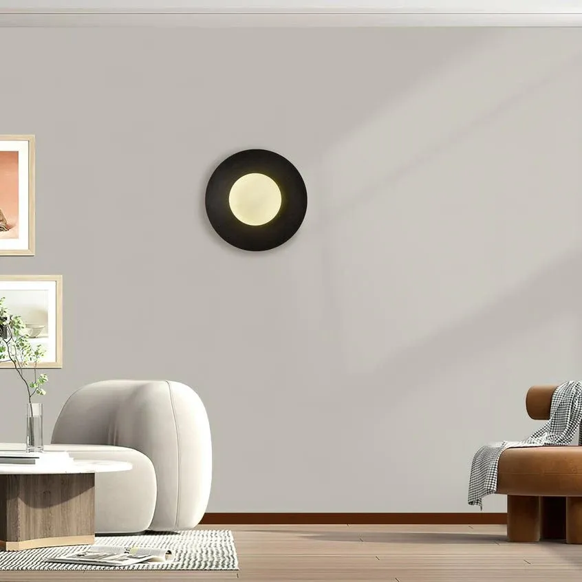 Orr Modern Minimalism Round Glass Wall Light Bedroom Living Room