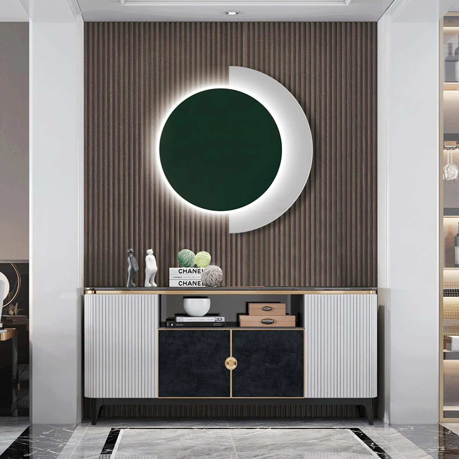 Edge Minimalismo Redondeado Acrílico Metal Lámpara de Pared Dormitorio Salón