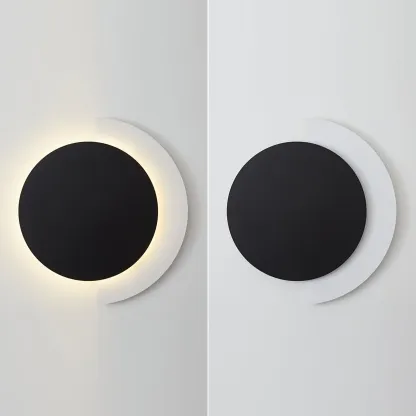 Edge Minimalismo Redondeado Acrílico Metal Lámpara de Pared Dormitorio Salón