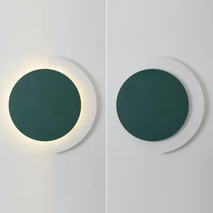 Edge Minimalismo Redondeado Acrílico Metal Lámpara de Pared Dormitorio Salón