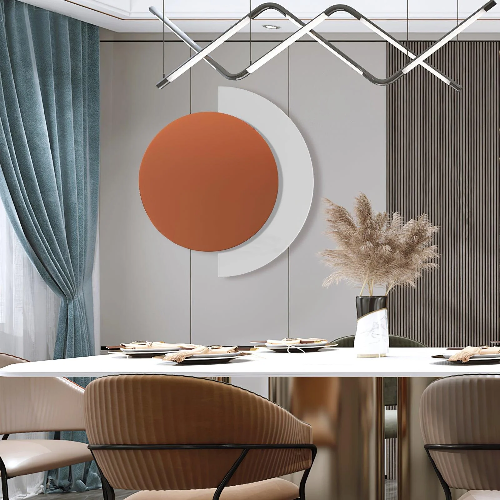 Edge Minimalismo Redondeado Acrílico Metal Lámpara de Pared Dormitorio Salón