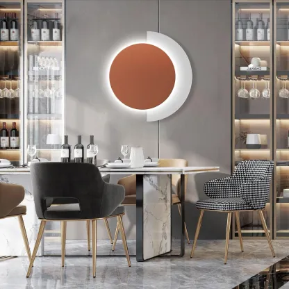 Edge Minimalismo Redondeado Acrílico Metal Lámpara de Pared Dormitorio Salón
