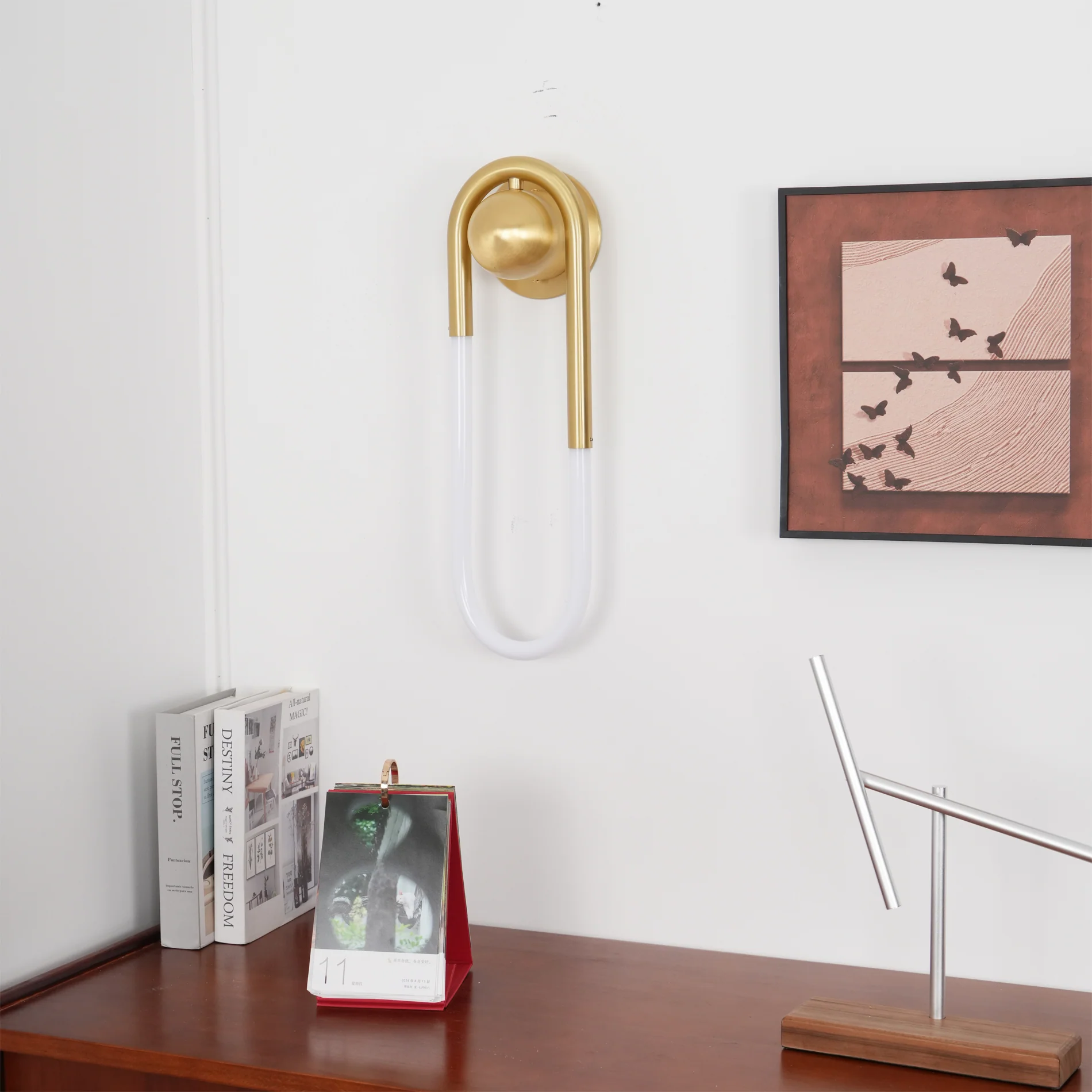 Meza Moderna LED Metal Acrílico Luz de Pared Dormitorio Sala de Estar Pasillo