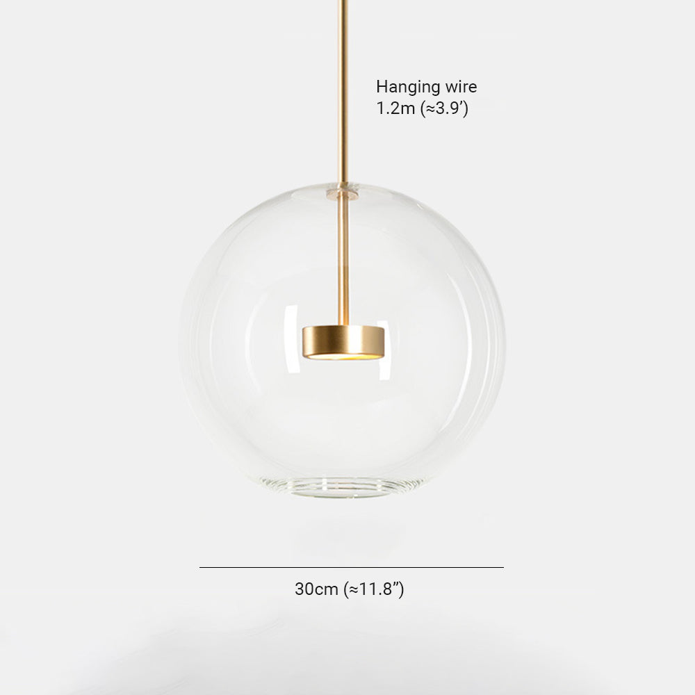 Hailie Moderne Boble Metal Pendellampe, Guld